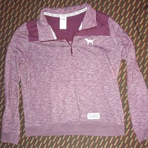 Victoria Secret sweatshirt with zip up on just the front top with front pocket